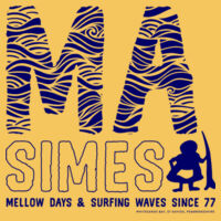 Mellow Days T Shirt - Navy Print Design