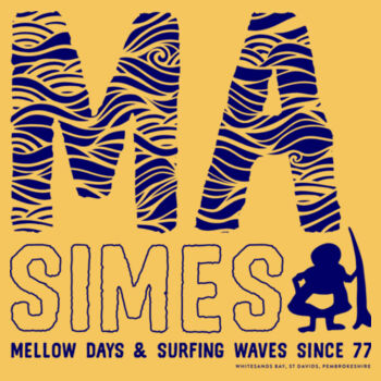 Mellow Days T Shirt - Navy Print Design