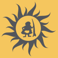 Tarot Sun T Shirt - Dark Grey Print  Design