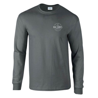 Roundel Long Sleeve T Shirt - Grey Print Thumbnail