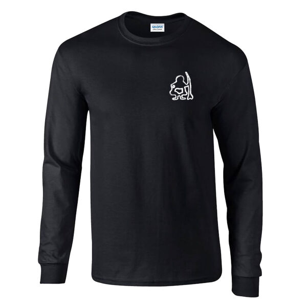 Circle Long Sleeve T Shirt - White Print Thumbnail