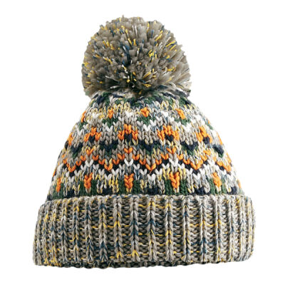Blizzard Bobble Beanie with Ma Simes Hem Tab Thumbnail