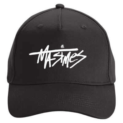 Organic Cotton 5 Panel Cap with Printed Script Logo   Thumbnail